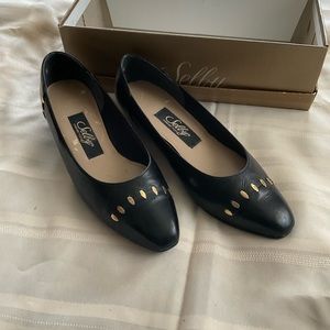 Vintage Selby Casino Black Leather Shoes